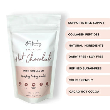 Lactation Hot Chocolate with Collagen | The Breastfeeding Tea Co  from The Breastfeeding Tea Co. maternity store australia